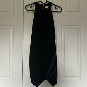 Black bodycon dress with mesh